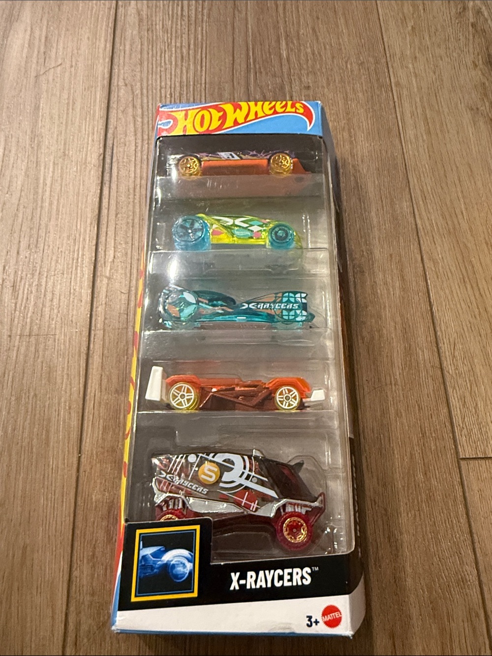 X-Raycers 5-Car Set - Orange, Teal, Blue, Red, Yellow